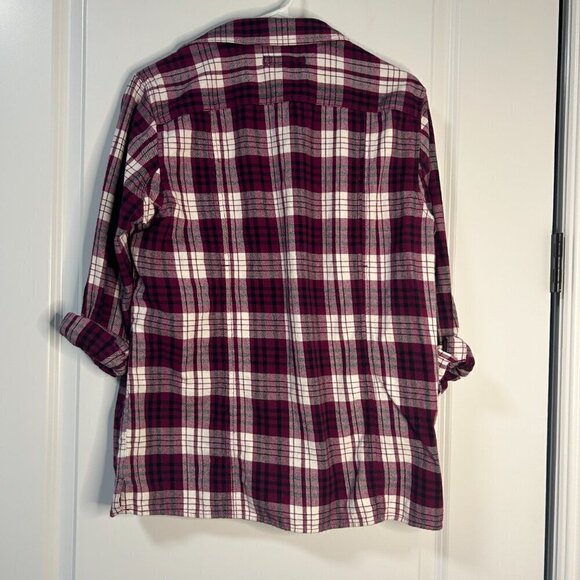 Duluth Trading Co Pink Plaid Flannel Size M EUC - Picture 2 of 2